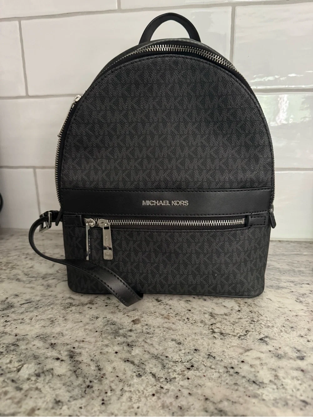 Michael Kors Black Signature MK Mini Backpack